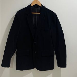 GAP Men’s Velour Blazer Medium Black Tailored Double Vent Sport Jacket Coat